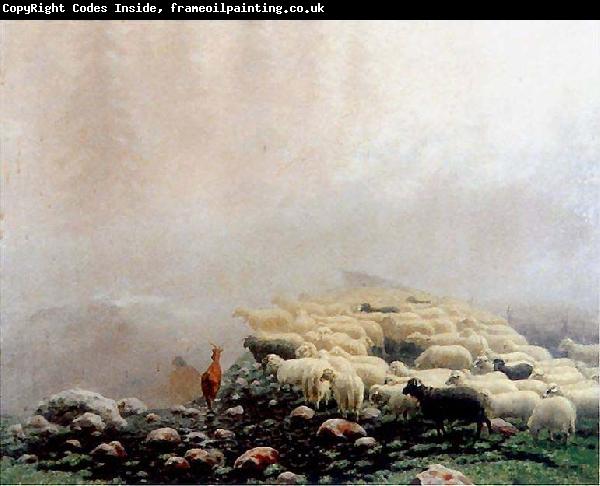 Stanislaw Witkiewicz Sheeps in the fog.